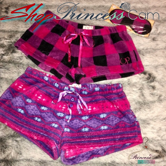 OP Cozy Fuzzy Lounge PJ Shorts | Set of 2 Sz 7-9 - Picture 3 of 7